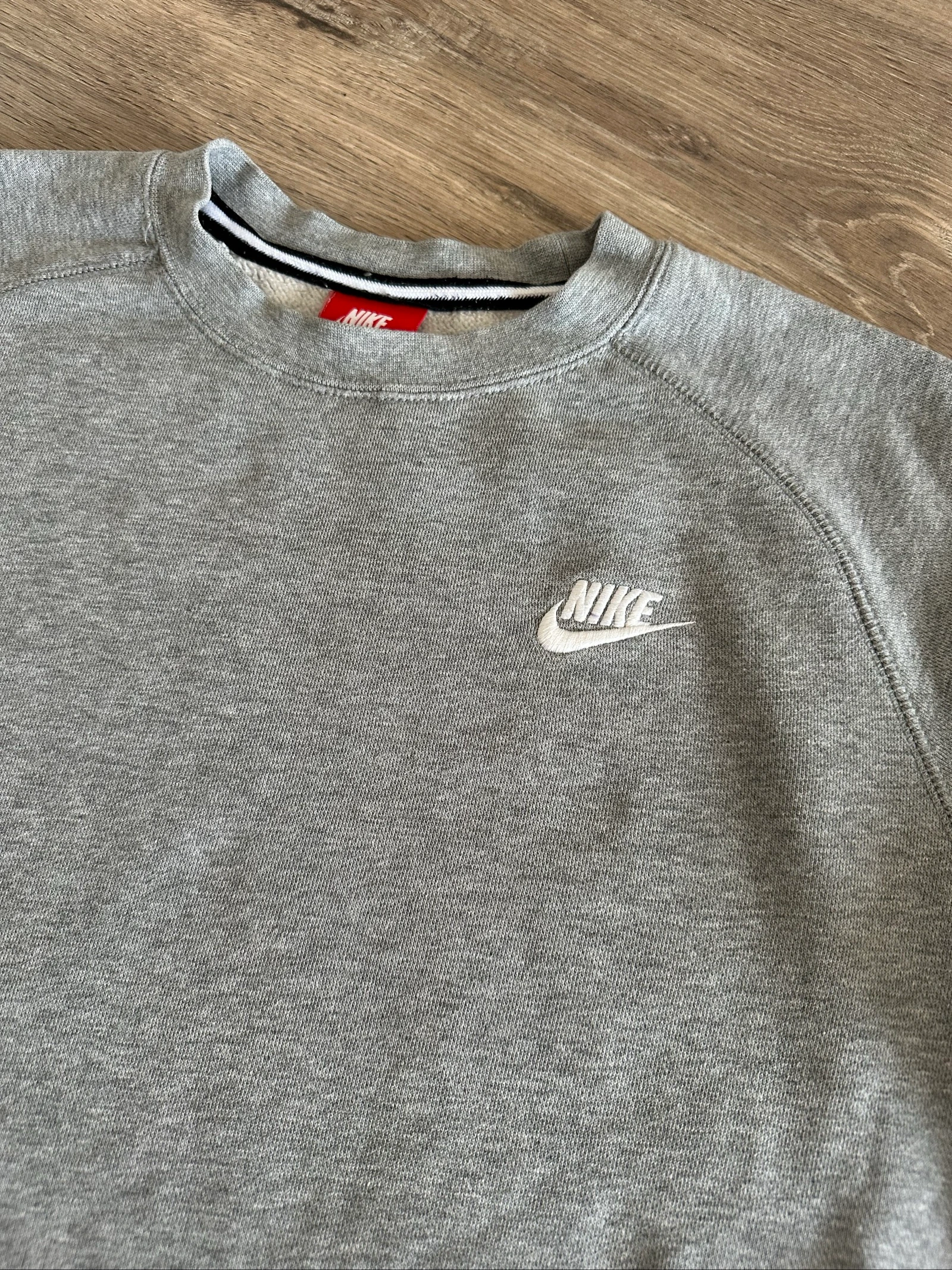 Sweat-shirt Nike Homme Taille M Gris Logo Brodé Col Rond en Molleton – photo 4
